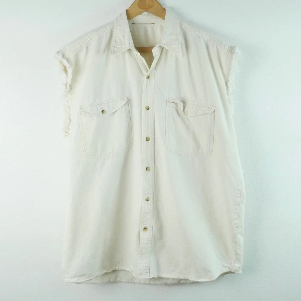 Vintage 90s Apache Clothing Wolf Dreamcatcher Western Shirt Mens XL Biker - Picture 2 of 6
